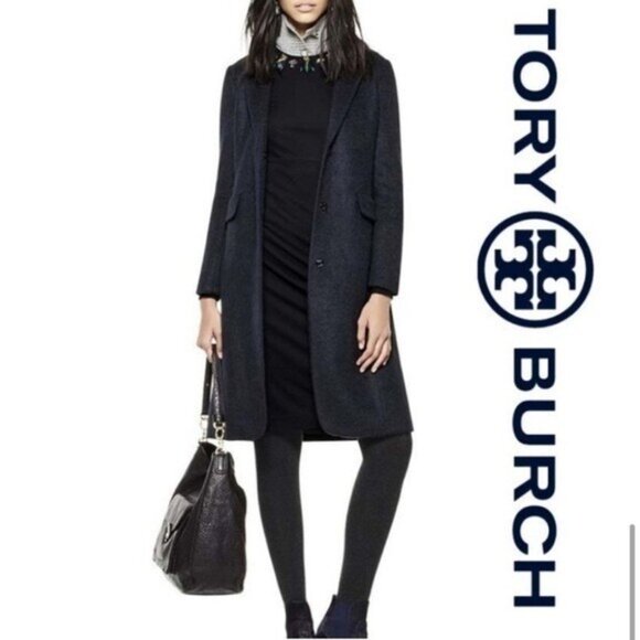 Tory Burch Deena Beetle Embellished Dress Rayon Stretch Black Jewel Size Small • - Picture 9 of 9